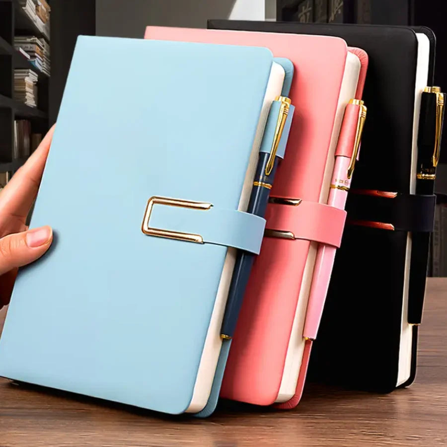 A5 Retro Notebook Soft Leather Cover 200/360 Pages Agenda for Students Business Office School Stationery Supplies