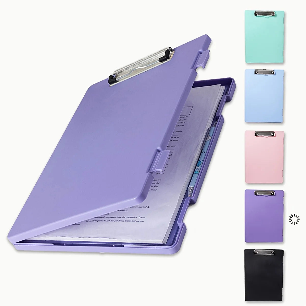 Portable A4 Nursing Clip File Plastic File Box Clipboard with Storage File Box Organizer Folder