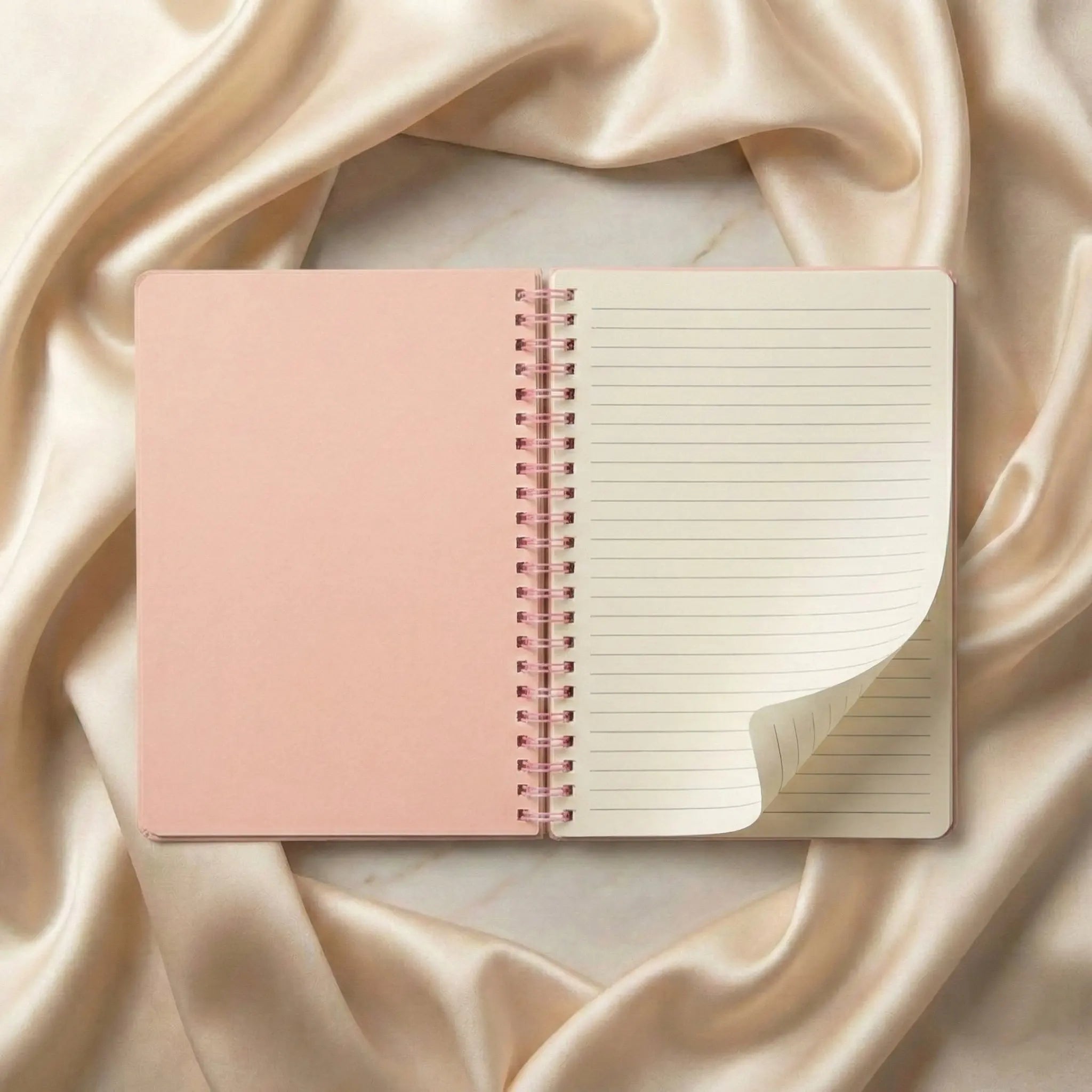 Office & Student Must-Have Pink Spiral Notebook - 21×14.2cm Vertical Stand-Up Design, Lined Thick Paper